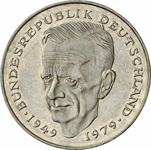 Obverse 2 Mark 1992 G "Kurt Schumacher" -  Coin Value - Germany, FRG