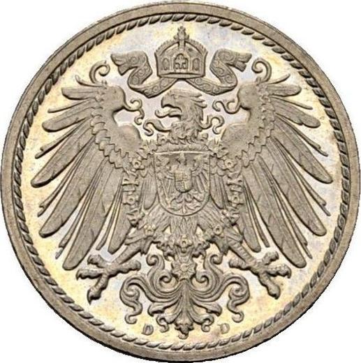 Rewers monety - 5 fenigów 1915 D "Typ 1890-1915" - cena  monety - Niemcy, Cesarstwo Niemieckie