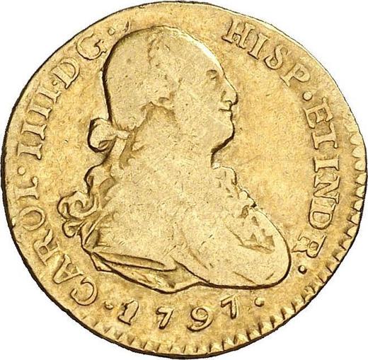 Аверс монеты - 1 эскудо 1797 года NG M - цена золотой монеты - Гватемала, Карл IV