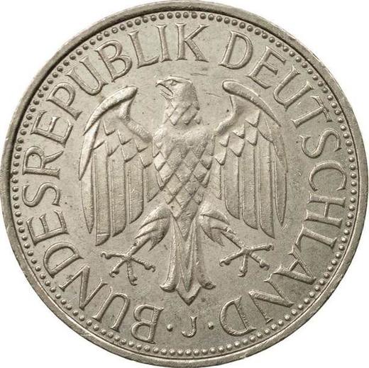 Реверс монеты - 1 марка 1988 года J - цена  монеты - Германия, ФРГ