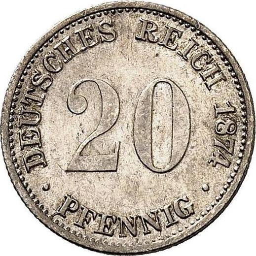 Anverso 20 Pfennige 1874 C "Tipo 1873-1877" - valor de la moneda de plata - Alemania, Imperio alemán