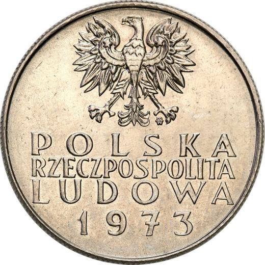 Аверс монеты - Пробные 10 злотых 1973 года MW JMN "200 лет Комиссии Национального Образования" Никель - цена  монеты - Польша, Народная Республика