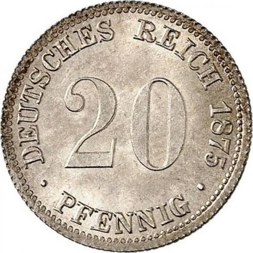 Awers monety - 20 fenigów 1875 J "Typ 1873-1877" - cena srebrnej monety - Niemcy, Cesarstwo Niemieckie