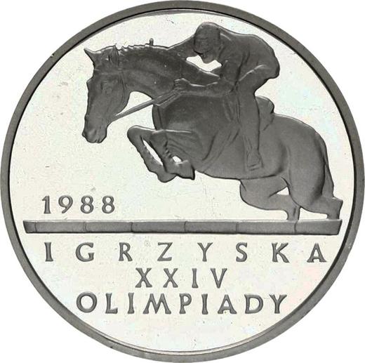 Реверс монеты - 500 злотых 1987 года MW ET "XXIV летние Олимпийские Игры - Сеул 1988" Серебро - цена серебряной монеты - Польша, Народная Республика