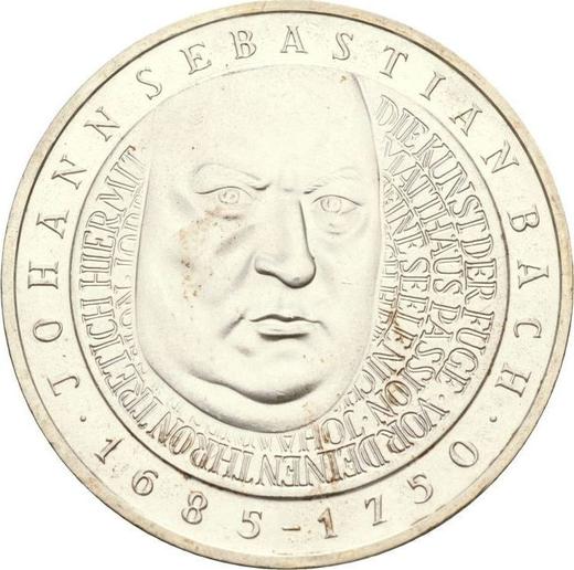 Anverso 10 marcos 2000 F "Bach" - valor de la moneda de plata - Alemania, RFA
