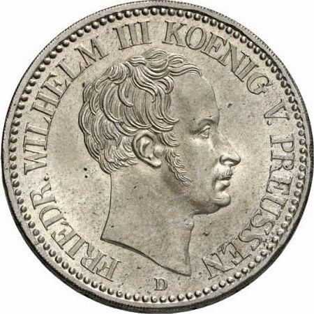 Awers monety - Talar 1825 D - cena srebrnej monety - Prusy, Fryderyk Wilhelm III