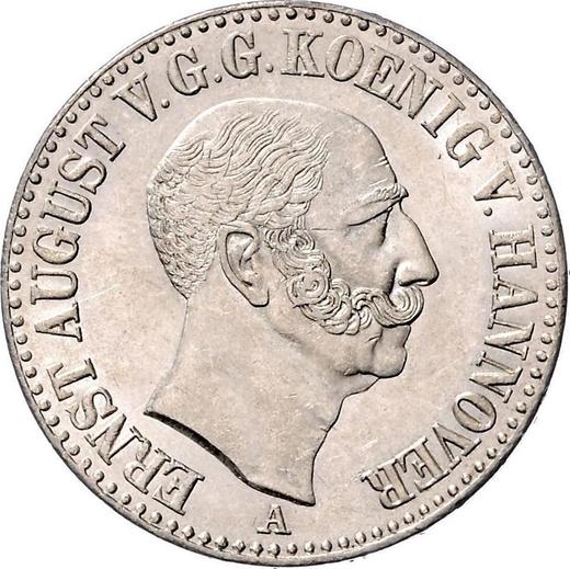 Awers monety - Talar 1847 A - cena srebrnej monety - Hanower, Ernest August I