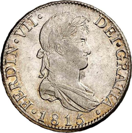 Аверс монеты - 8 реалов 1815 года M GJ - цена серебряной монеты - Испания, Фердинанд VII