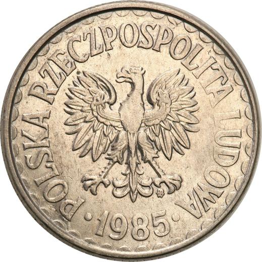 Awers monety - PRÓBA 1 złoty 1985 MW Miedź-nikiel - cena  monety - Polska, PRL