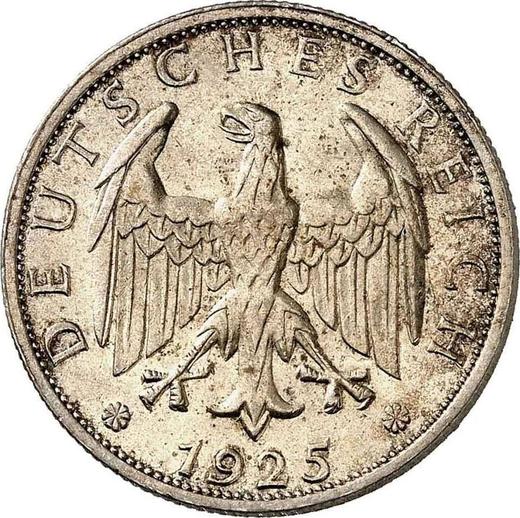 Anverso 2 Reichsmarks 1925 E - valor de la moneda de plata - Alemania, República de Weimar