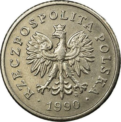 Obverse 50 Groszy 1990 MW -  Coin Value - Poland, III Republic after denomination