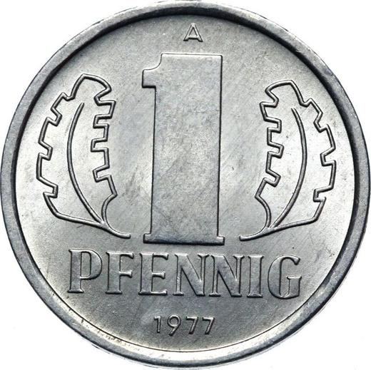 Аверс монеты - 1 пфенниг 1977 года A - цена  монеты - Германия, ГДР