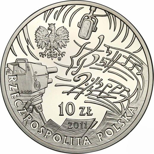 Awers monety - 10 złotych 2011 MW NR "Jeremi Przybora, Jerzy Wasowski" - cena srebrnej monety - Polska, III RP po denominacji
