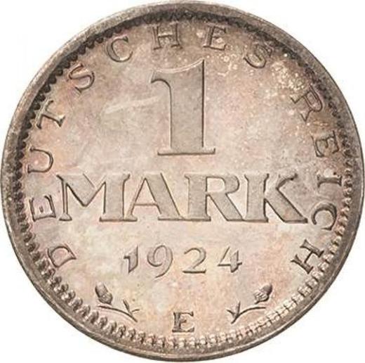 Реверс монеты - 1 марка 1924 года E "Тип 1924-1925" - цена серебряной монеты - Германия, Bеймарская республика
