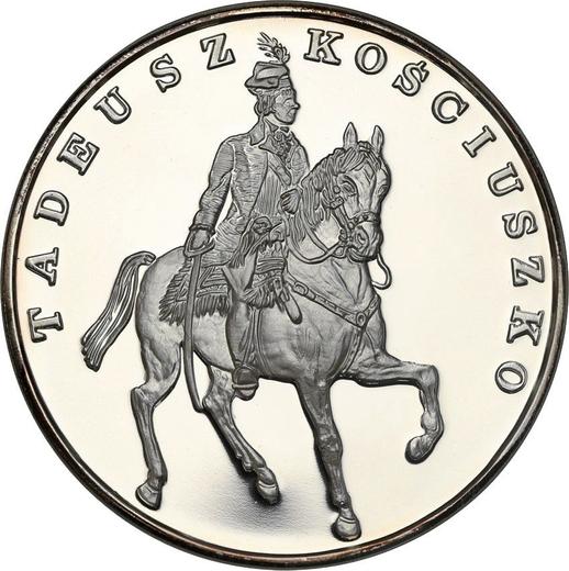 Reverso 200000 eslotis 1990 "Bicentenario de la muerte de Tadeusz Kościuszko" - valor de la moneda de plata - Polonia, República moderna