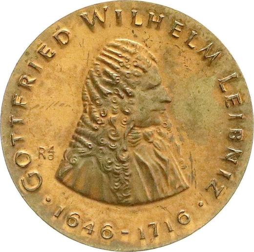 Obverse 20 Mark 1966 "Leibniz" Copper One-sided strike -  Coin Value - Germany, GDR