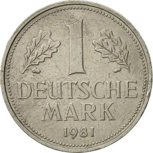 Awers monety - 1 marka 1981 F - cena  monety - Niemcy, RFN