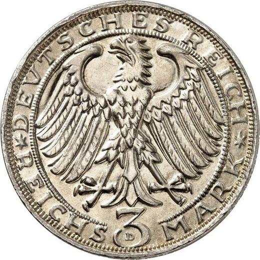 Anverso 3 Reichsmarks 1928 A "Dürer" - valor de la moneda de plata - Alemania, República de Weimar