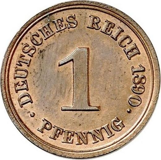 Аверс монеты - 1 пфенниг 1890 года E "Тип 1890-1916" - цена  монеты - Германия, Германская Империя