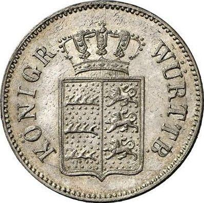 Awers monety - 6 krajcarów 1849 - cena srebrnej monety - Wirtembergia, Wilhelm I