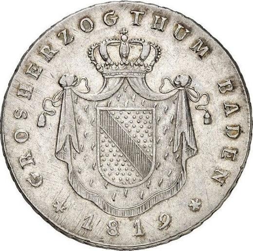Аверс монеты - Талер 1819 года D - цена серебряной монеты - Баден, Людвиг I