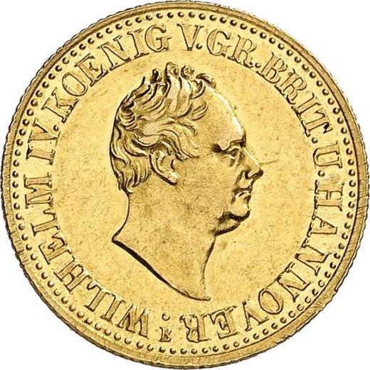 Аверс монеты - 2 1/2 талера 1836 года B - цена золотой монеты - Ганновер, Вильгельм IV