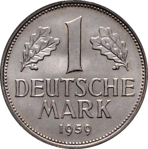 Obverse 1 Mark 1959 D -  Coin Value - Germany, FRG