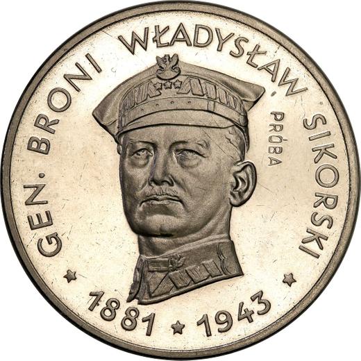 Revers Probe 100 Zlotych 1981 MW "Władysław Sikorski" Nickel - Münze Wert - Polen, Volksrepublik Polen