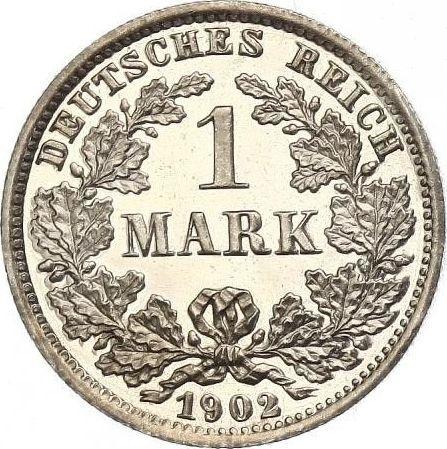 Аверс монеты - 1 марка 1902 года D "Тип 1891-1916" - цена серебряной монеты - Германия, Германская Империя