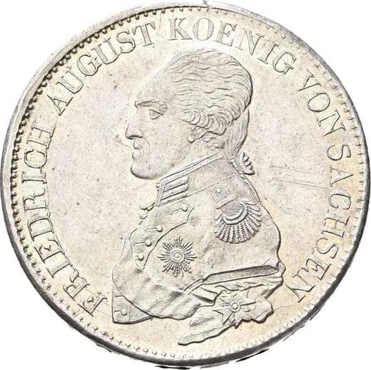 Аверс монеты - Талер 1819 года I.G.S. - цена серебряной монеты - Саксония-Альбертина, Фридрих Август I