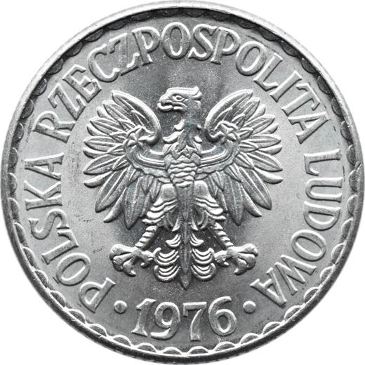 Avers 1 Zloty 1976 - Münze Wert - Polen, Volksrepublik Polen
