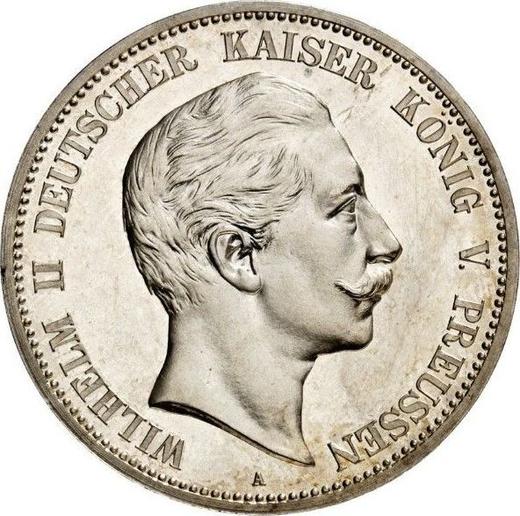 Аверс монеты - 5 марок 1907 года A "Пруссия" - цена серебряной монеты - Германия, Германская Империя