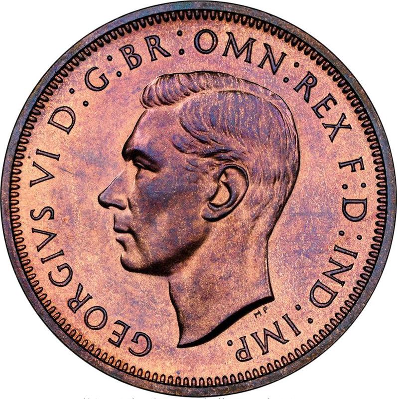 Halfpenny 1937 HP Coin Value United Kingdom, George VI